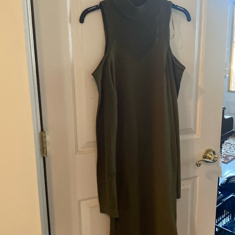 NWT Nicki Minaj Black Cold Shoulder long Midi/ Maxi Dress